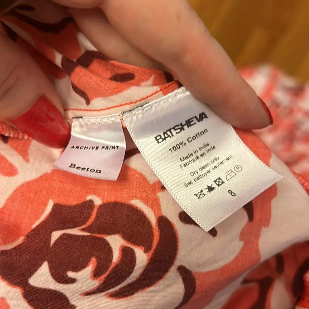Batsheva Red and White Floral Dress - Picture 8 of 8